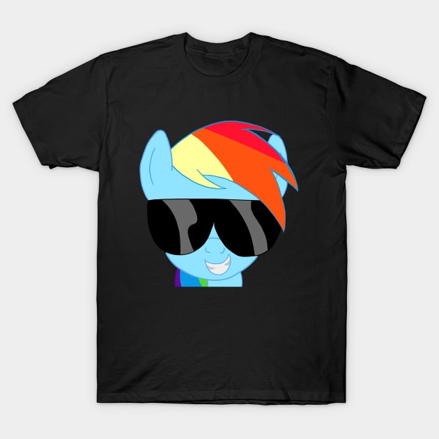 Rainbow Dash w/Sunglasses T-Shirt by Cornkake